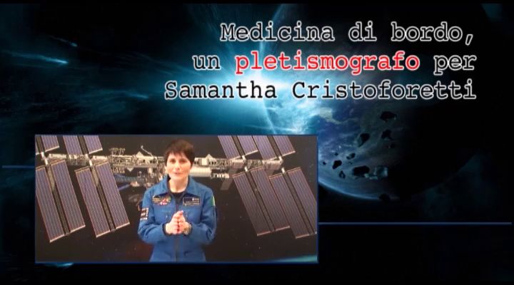 Medicina di bordo, un pletismografo per Samantha Cristoforetti