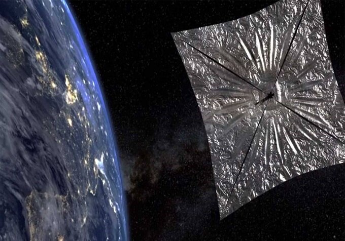 Vela solare in orbita