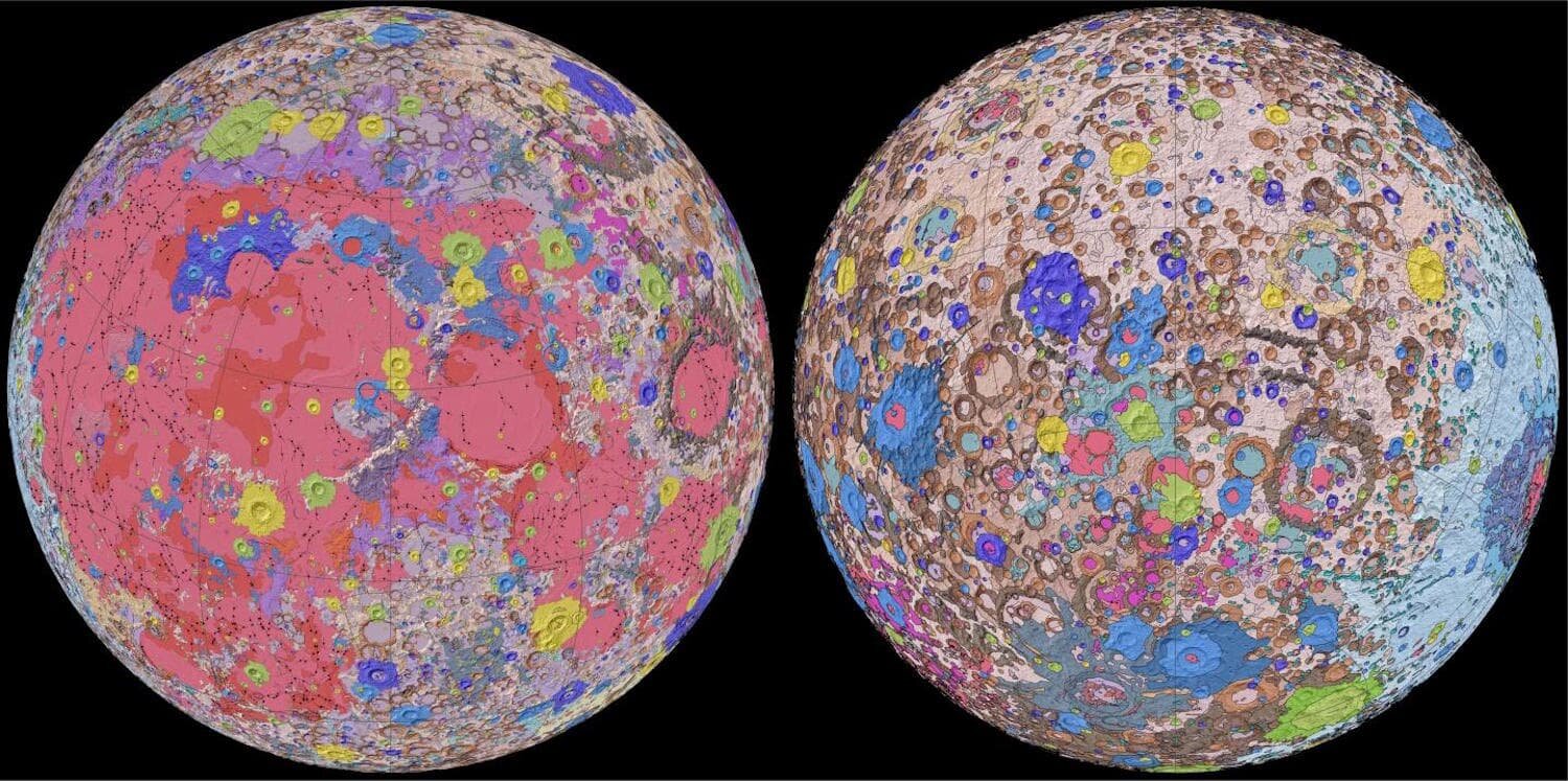 Una mappa del volto lunare