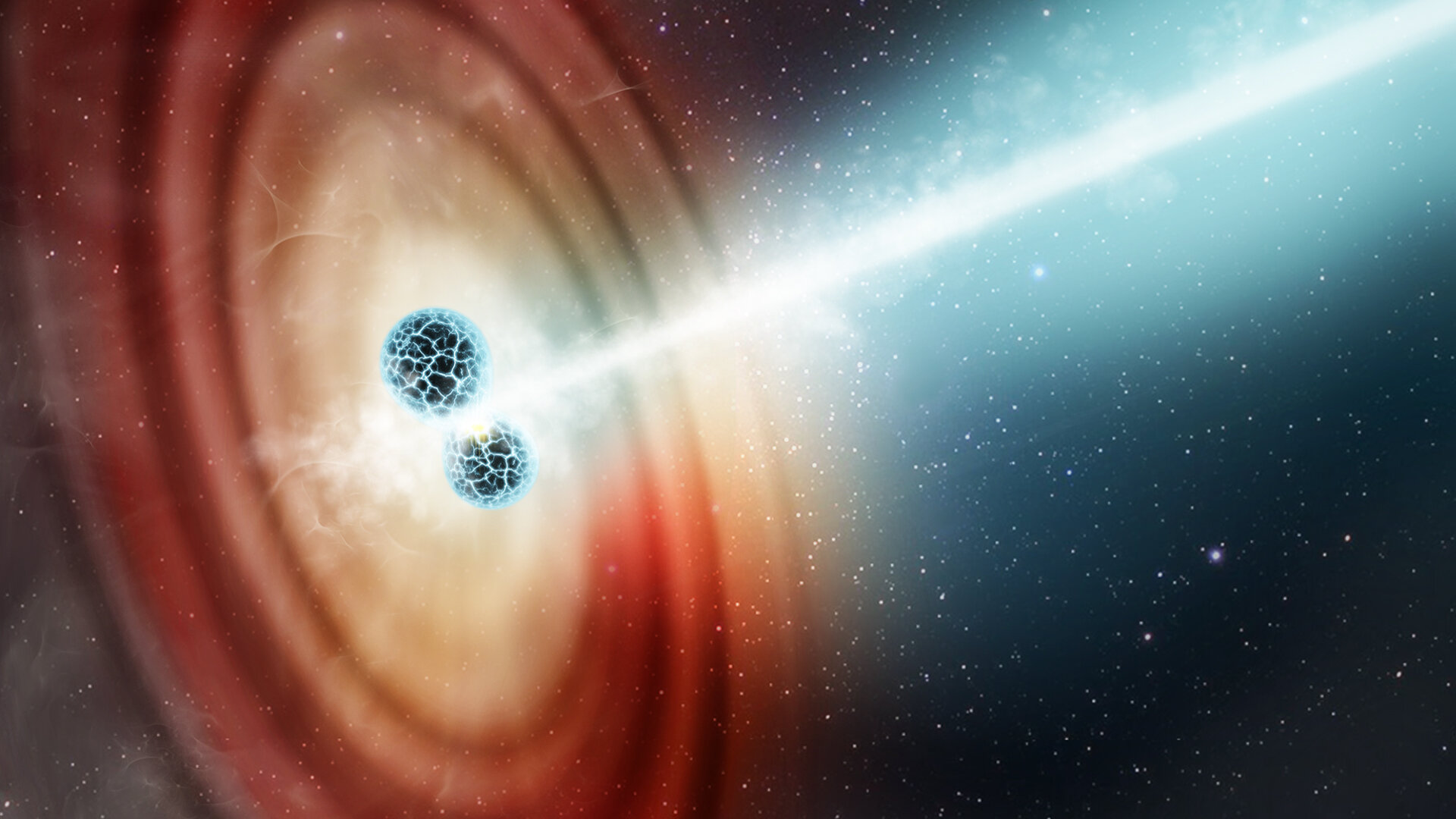 Stelle di neutroni, misurata la velocità del getto dopo la collisione
