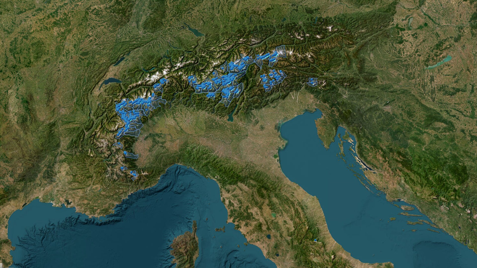 Deep Space: Monitorare i ghiacciai alpini dallo spazio