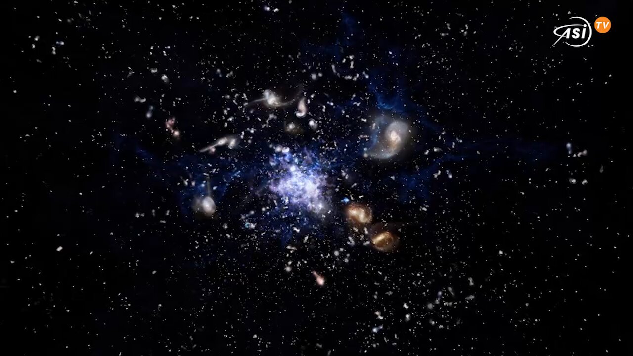 La nascita di un ammasso di galassie nel giovane universo