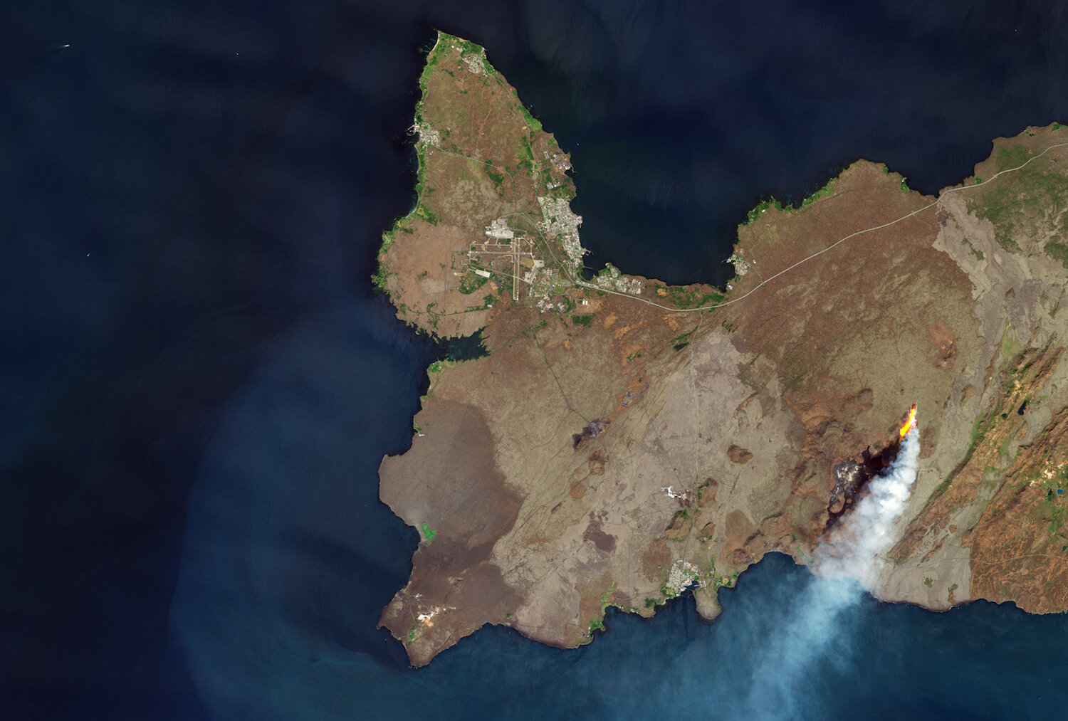 L’eruzione del vulcano islandese Litli-Hrútur vista dallo spazio