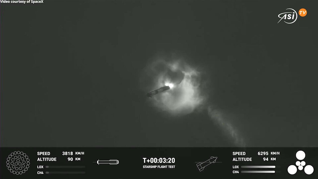 Secondo volo di Starship, la navetta esplode ma raggiunge lo spazio
