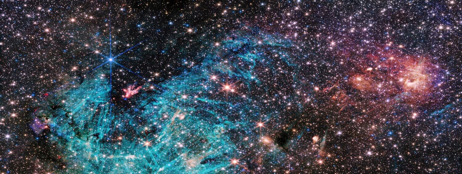 Webb osserva le giovani stelle di Sagittarius C