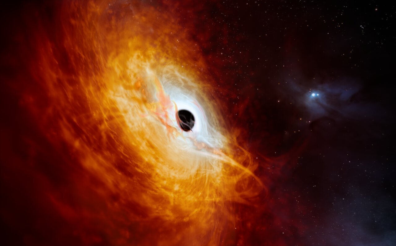 Questo buco nero divora l’equivalente di un Sole ogni giorno