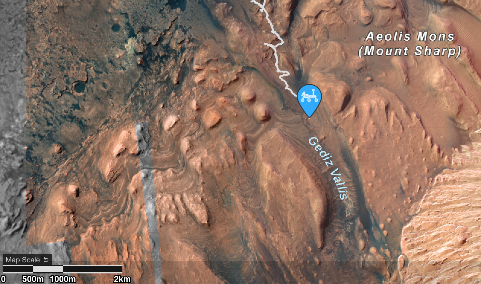 Curiosity sta arrivando alla Gediz Valley