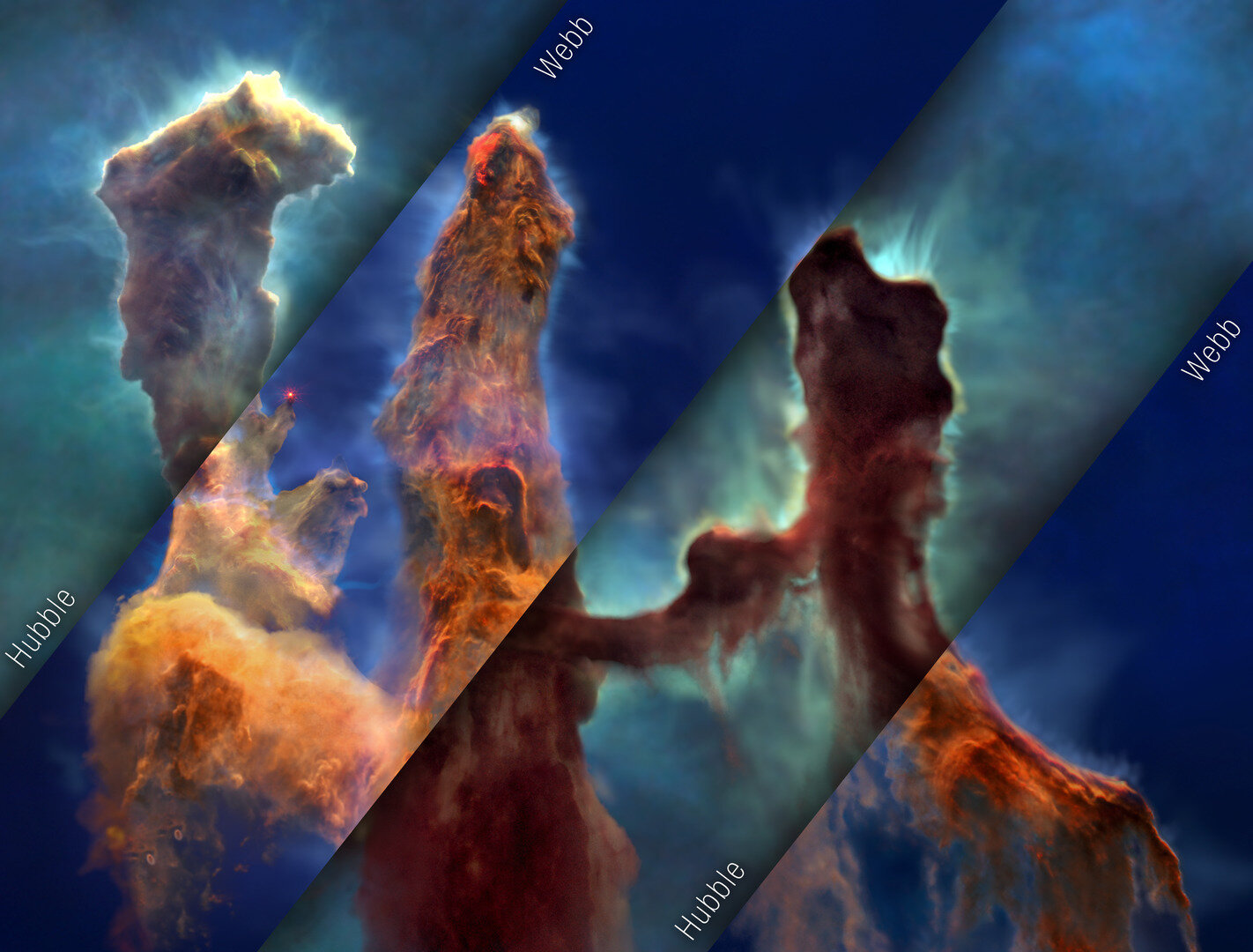 I Pilastri della Creazione ritratti in 3D