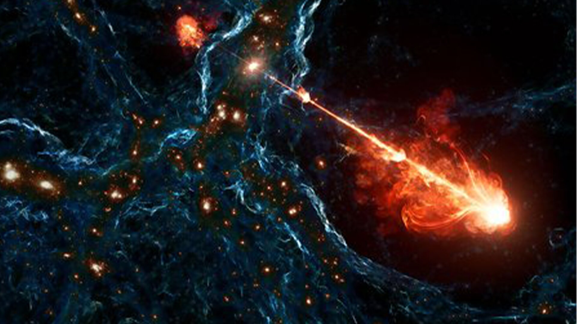 Due getti da record dal giovane Universo
