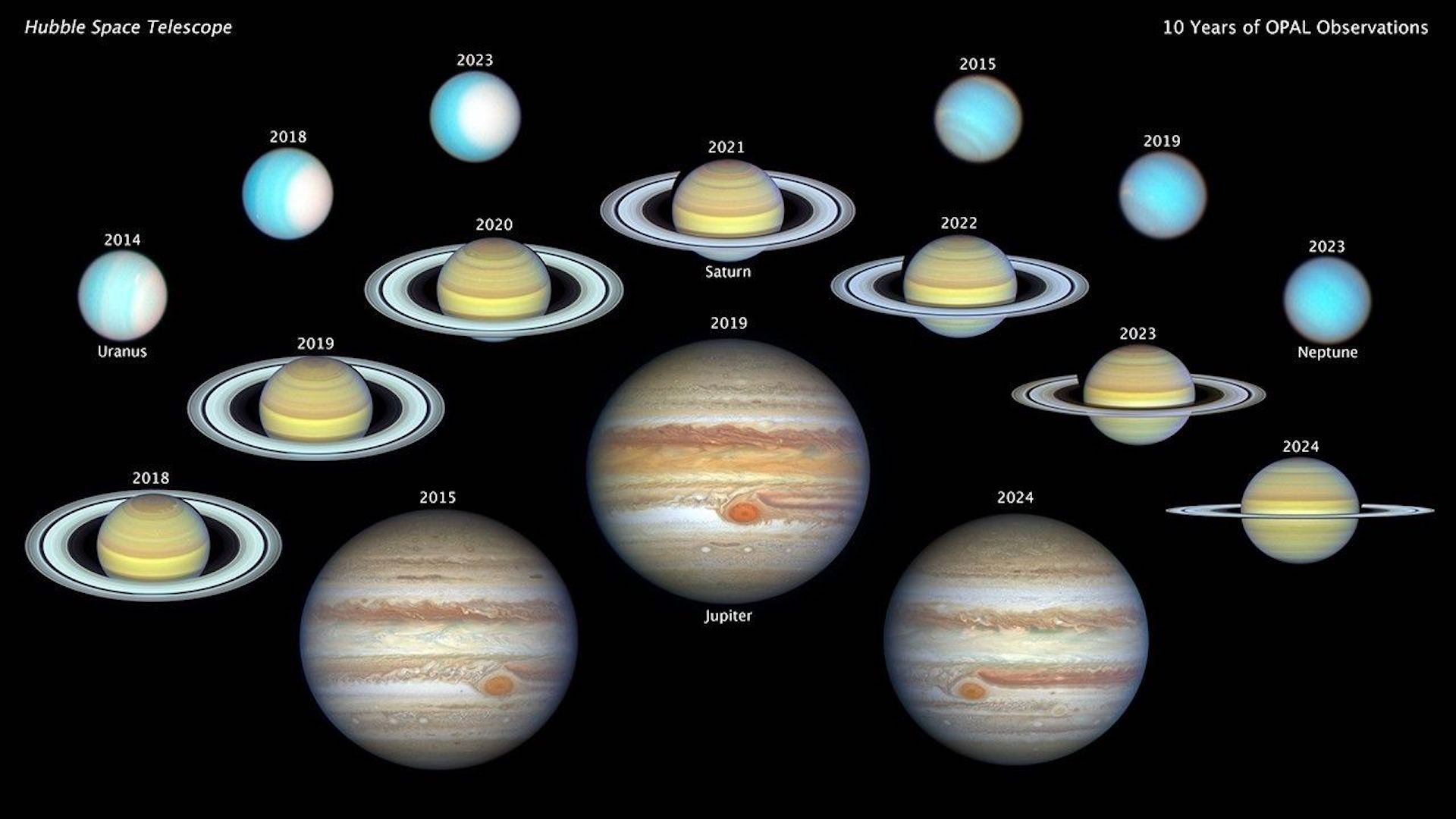 Il programma Opal di Hubble festeggia 10 anni
