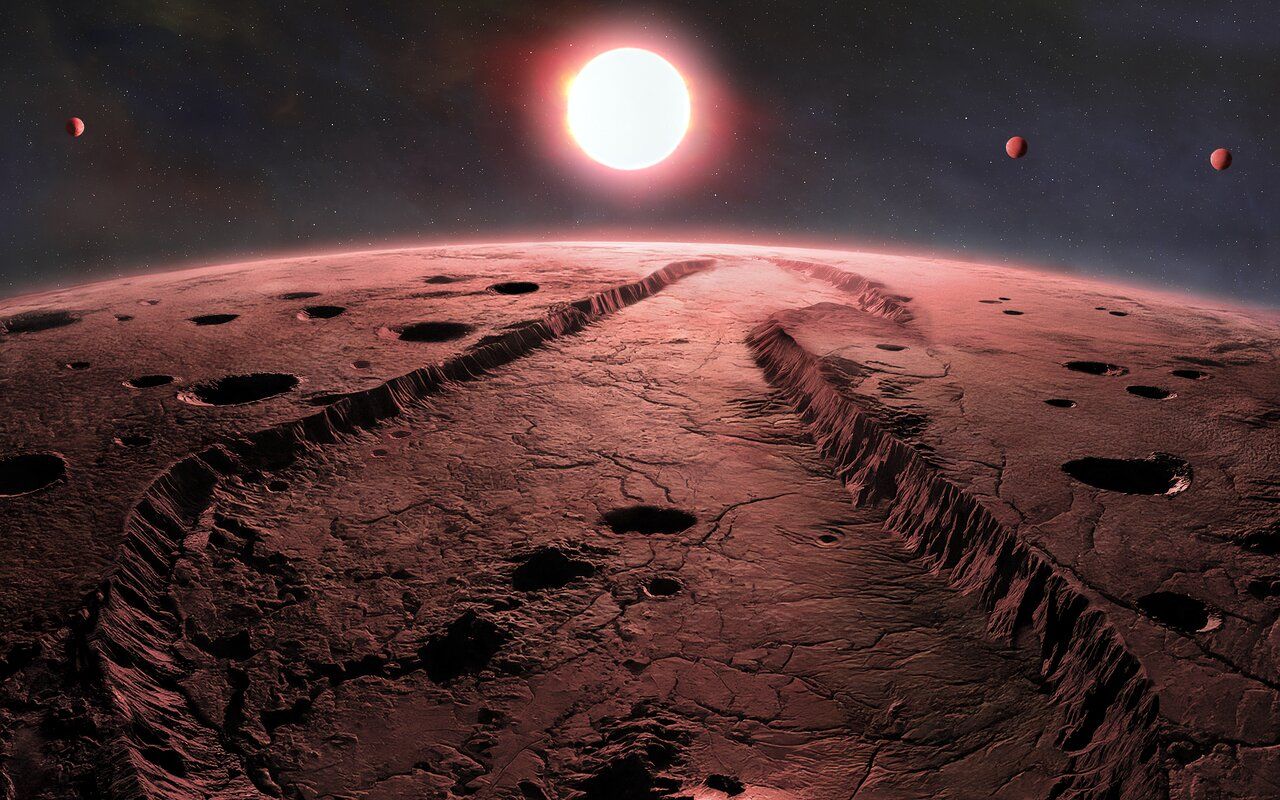 Quartetto planetario per la stella di Barnard