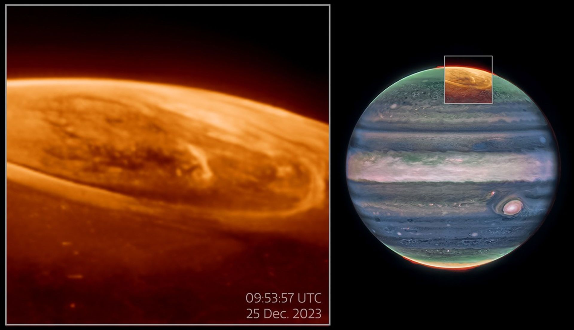 Aurore su Giove, nuovi dettagli da Webb