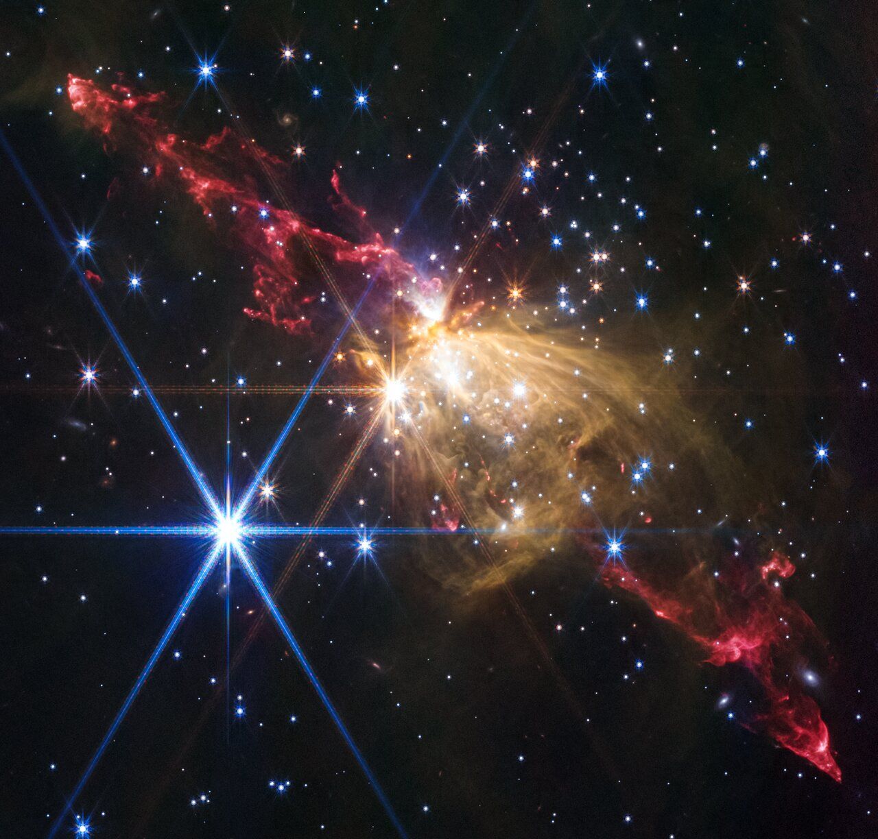 Il Webb cattura un gigantesco getto stellare
